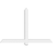 Ekena Millwork Eugene Architectural Grade PVC Gable Bracket, 60"W x 40"H x 4"D x 4"F, 16/12 Pitch GBP060X40X0404EUG00 - alternate 2
